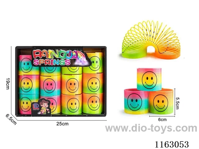 12 smiley rainbow rings