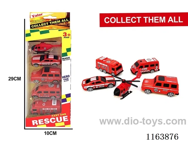 5PCS sliding fire engines