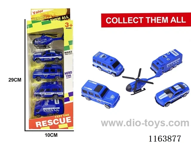 5PCS sliding police vans