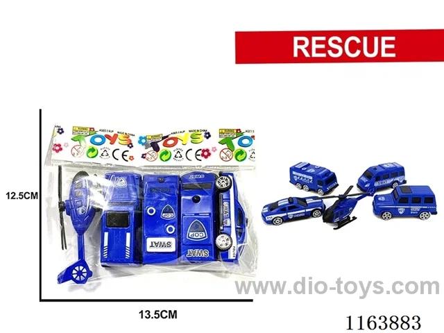 5PCS sliding police vans