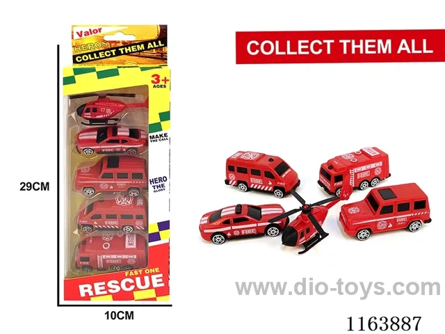 5PCS sliding fire engines