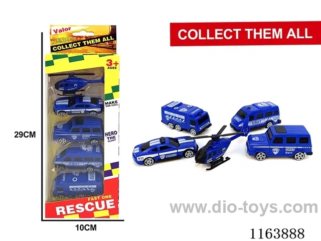 5PCS sliding police vans