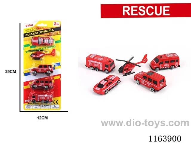 5PCS sliding fire engines