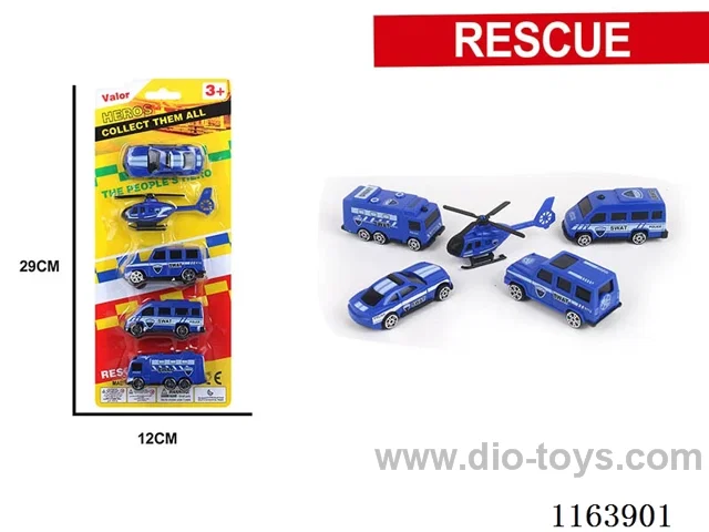 5PCS sliding police vans