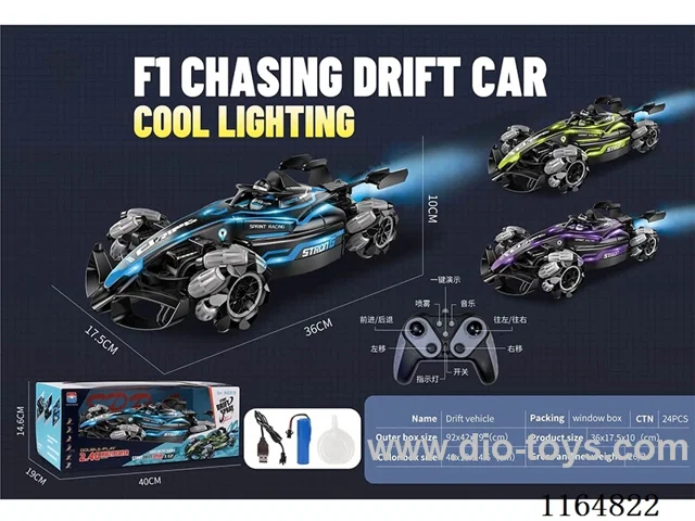1:12 F1 PVC shell rc stunt car W L/M/spray (including battery)