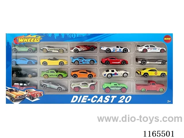 1:64 20PCS free wheel alloy car