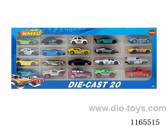 1:64 20PCS free wheel alloy car