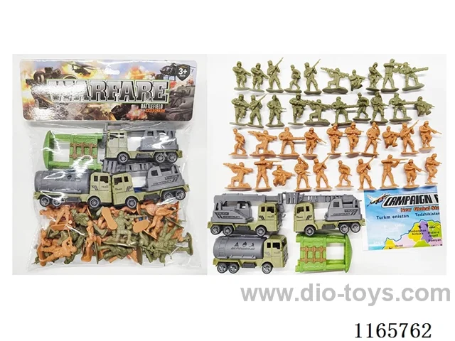 3PCS pull back military engineering vehicle set