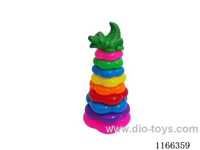 9 Flower Rainbow Rings (Crocodile)