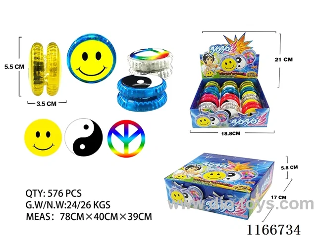 Peaceful Tai Chi Smiley Lights Clutch Yoyo