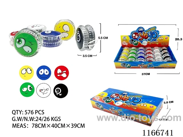 Emoji Lighted Yoyo Ball Lighted Clutch Yoyo