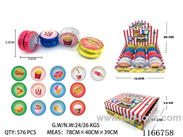 Fast food burger light clutch yo-yo