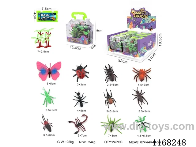 2.5″ Solid Insects 12pcs