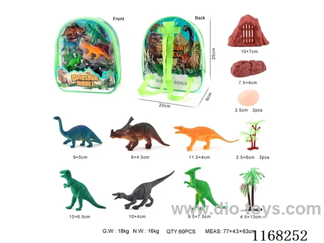 4’ Solid Dinosaurs 6pcs