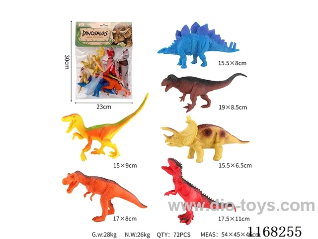 Hollow Colourful Dinosaurs 6pcs