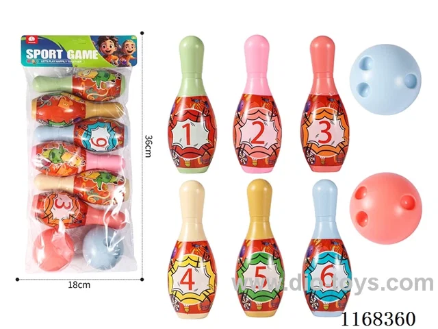 20CM Big Cartoon Bowling Balls 6pcs+2balls