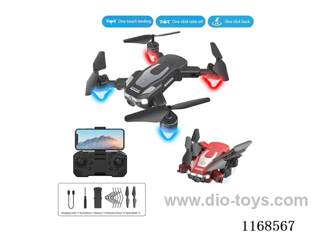 30CM 300K WiFi 3.7V Folding Flyer with Three Sides Obstacle Avoidance