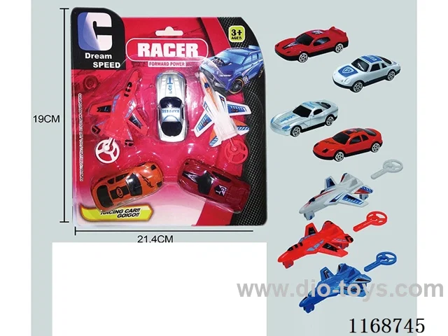 3PCS free wheel cars +2PCS airplane