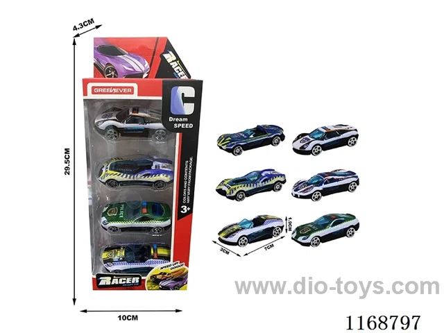 6 types of free wheel cars 4PCS