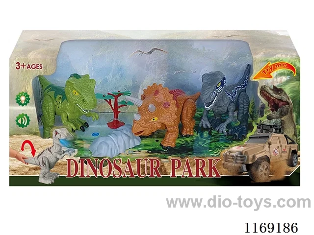 Dinosaur Set (Dinosaur with Light and Sound) (included 9*AG13)