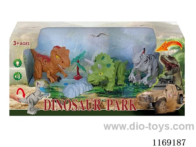 Dinosaur Set (Dinosaur with Light and Sound) (included 9*AG13)