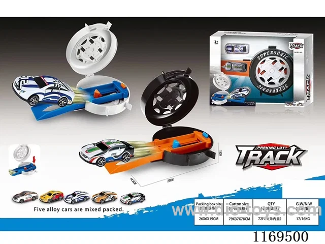 Flip tire ejection metal car