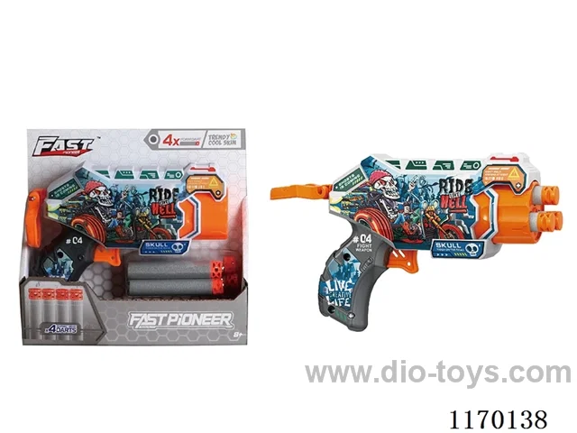Manual UV-printed soft bullet gun