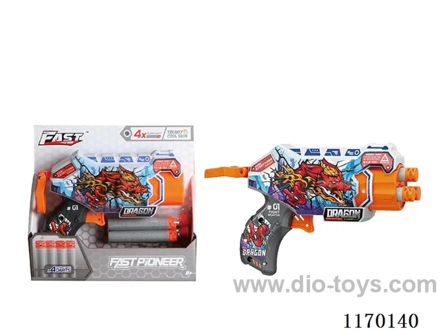Manual UV-printed soft bullet gun