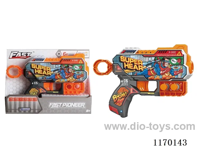Manual UV-printed soft bullet gun
