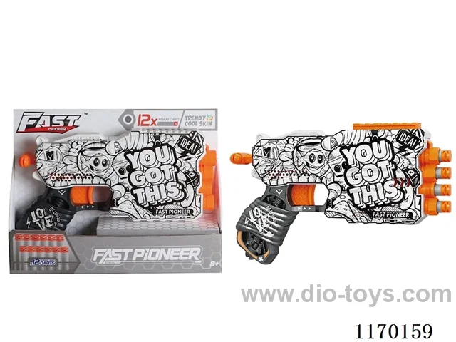 Manual UV-printed soft bullet gun