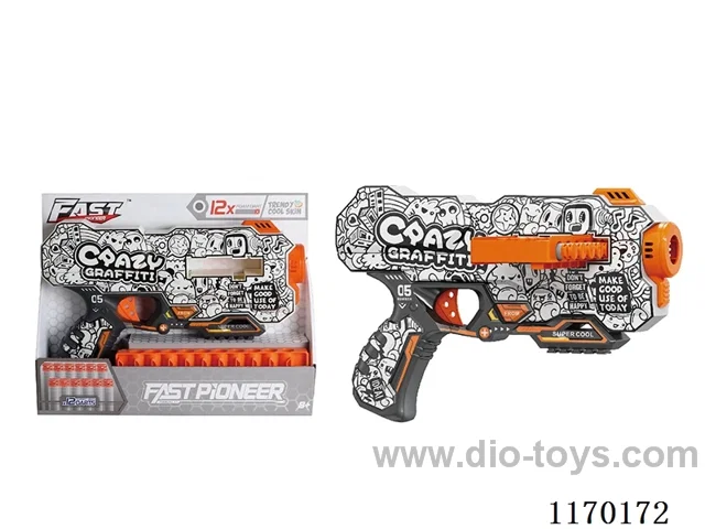 Manual UV-printed soft bullet gun
