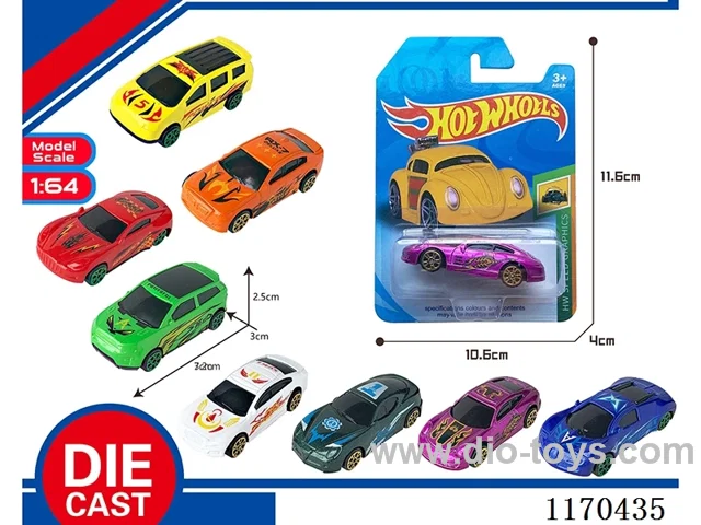 8 Mixed Packs free wheel alloy car