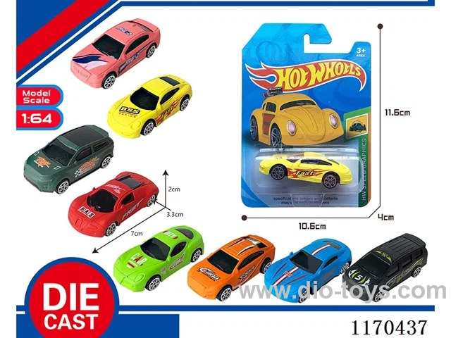 8 Mixed Packs free wheel alloy car