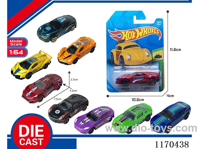 8 Mixed Packs free wheel alloy car