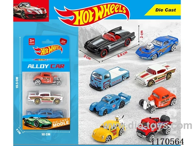 1:64 free wheel car 3 Random mix