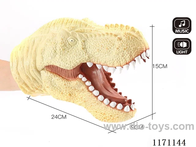 Vinyl Dinosaur Hand Puppet with Lights and Sounds
