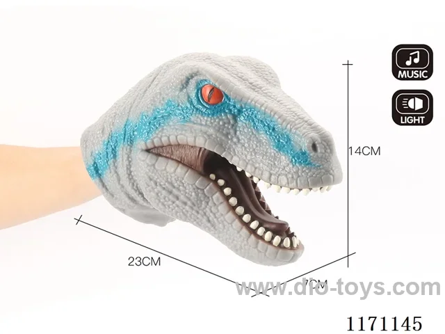 Vinyl Dinosaur Hand Puppet with Lights and Sounds