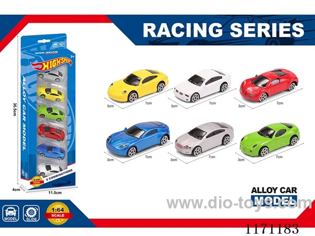 Alloy taxiing simulation car 6 mixed (6pcs/box)