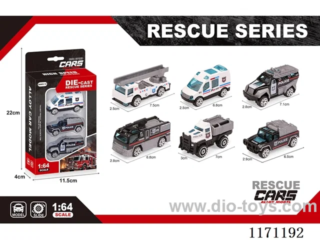 Alloy Scooter Police Car 6 models mix(3pcs/box)