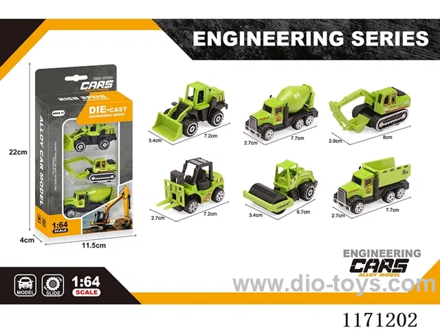 Alloy Scooter Farmer Green Car 6 Mixed(3pcs/box)