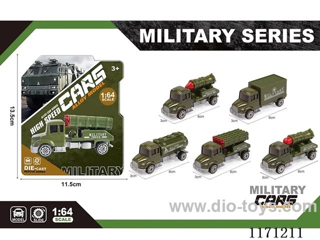 Alloy Trolley Long Military Vehicle5Mixed