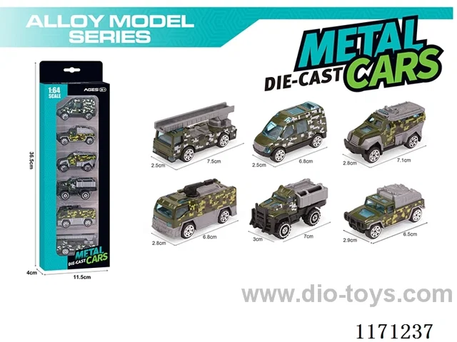 Alloy Scooter Military Vehicle 6 Mixed(6pcs/box)