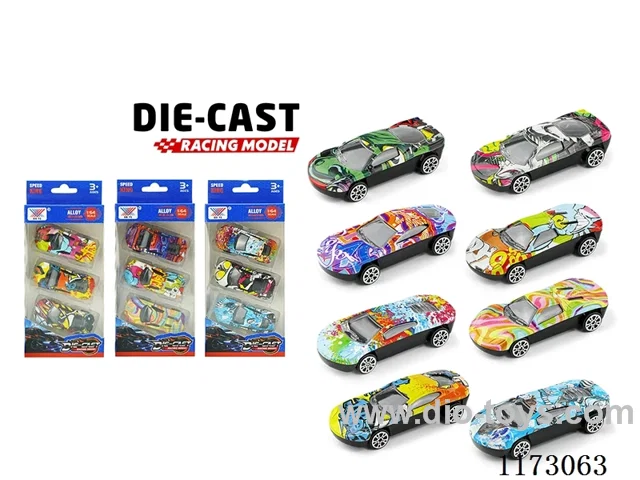 1:64 free wheel alloy car 3PCS