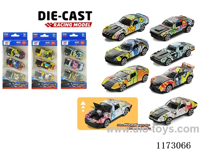 1:64 free wheel alloy car 3PCS