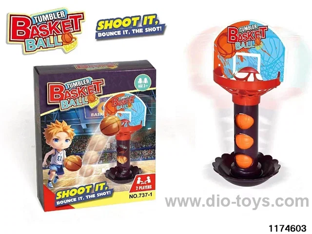 Basketball game with a tumbler