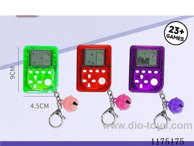 Tetris game machine keychain bell pendant (CPC)