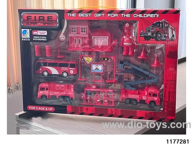 Fire Truck Pull back Set