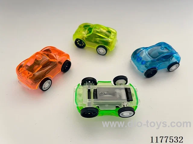 Transparent pull-back car