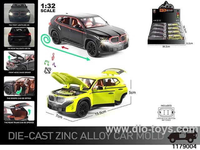 1:32 alloy pull back car with Lights and sound effects