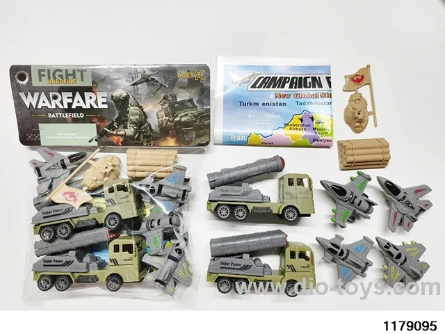 pull back Fighter + Missile Vehicle Military Set